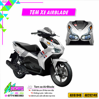 Tem dán xe airblade 2020-2021 mẫu thom browne i40i decal rời dán xe cao cấp chống nước-bền màu-phối theo màu sắc xe zin
