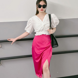 Sét váy áo xoắn eo nữ