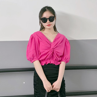 Sét váy áo xoắn eo nữ