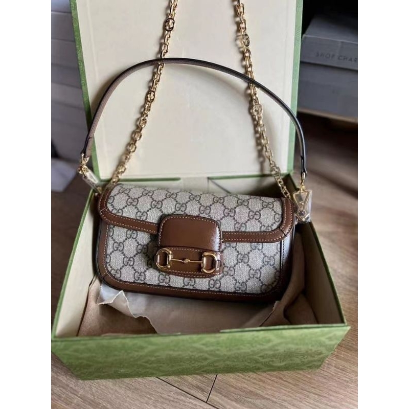 Túi xách nữ G.C da thật 100% sz22cm dây xích có logo xinh xỉu