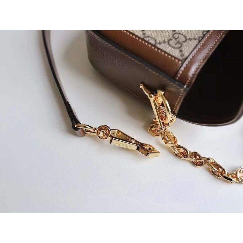 Túi xách nữ G.C da thật 100% sz22cm dây xích có logo xinh xỉu