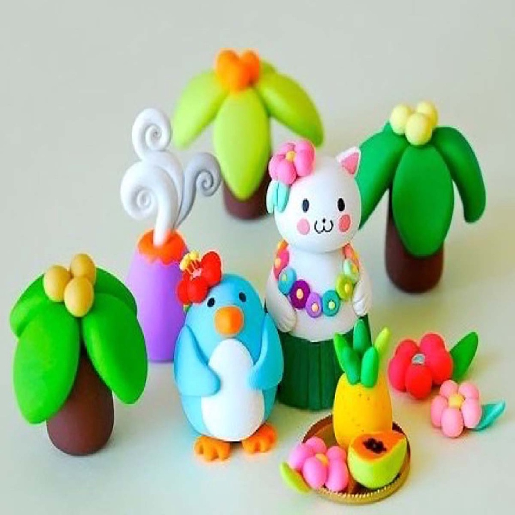 Combo đất sét tự khô Nhật 12/24/36 màu an toàn nặn hình cao cấp siêu nhẹ dành cho bé