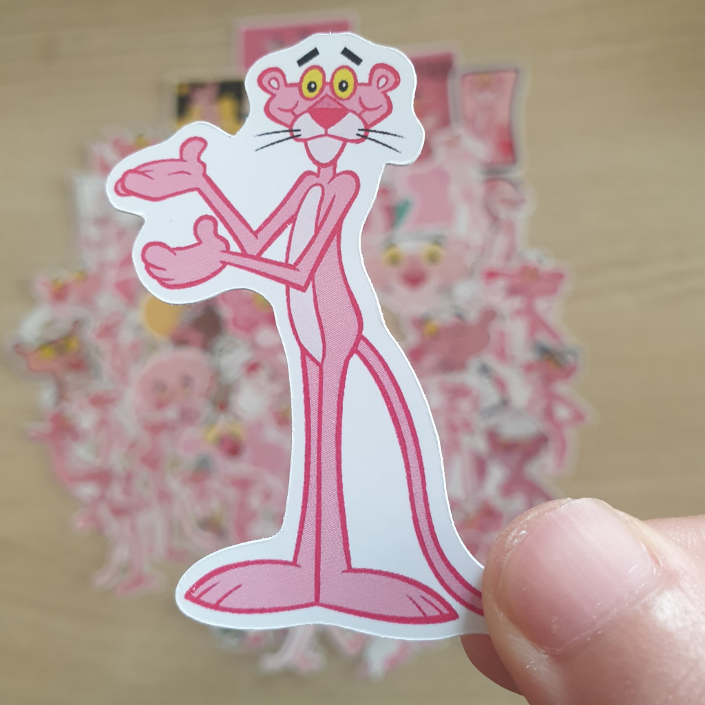 Sticker báo hồng trang trí mũ bảo hiểm, đàn, guitar, ukulele, điện thoại laptop