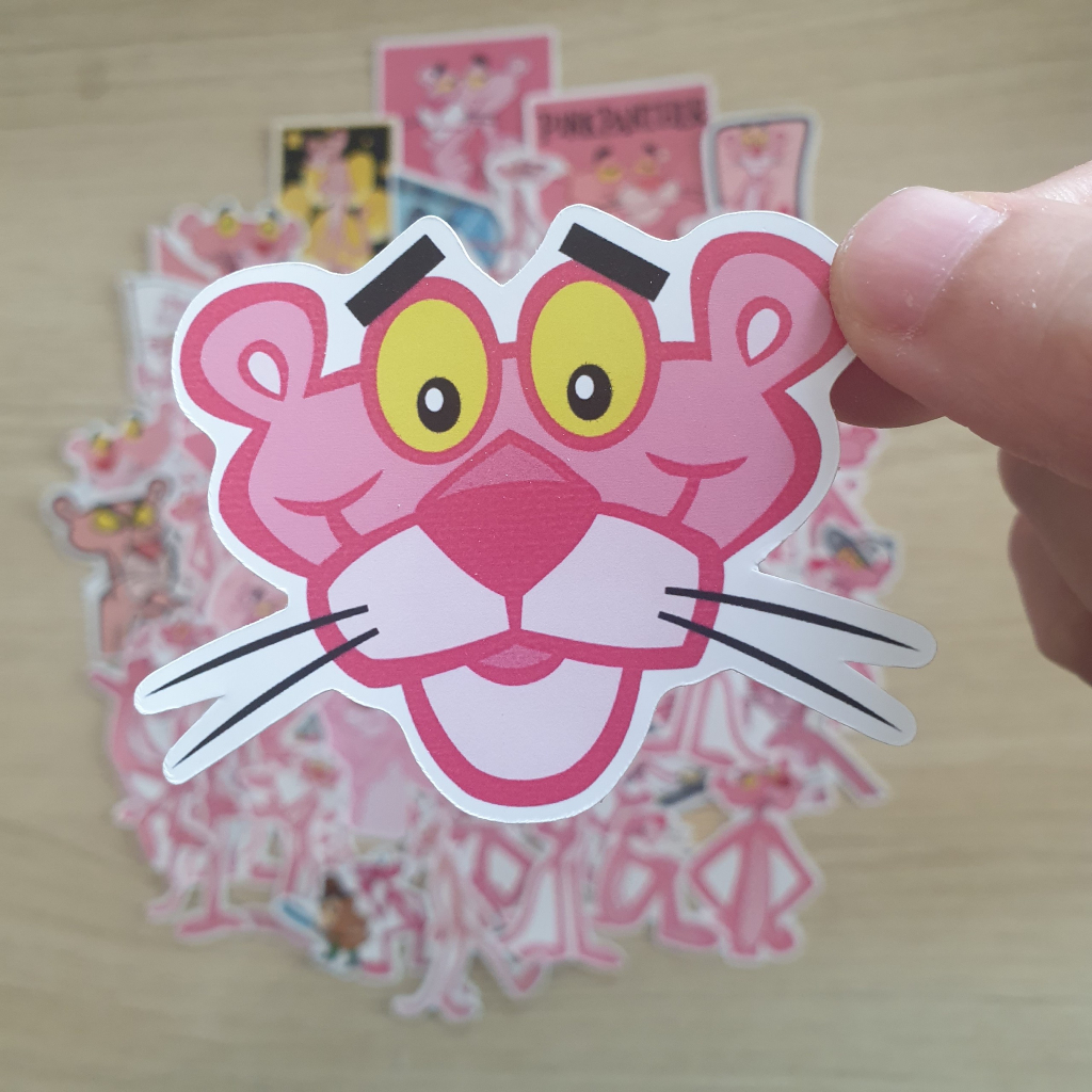 Sticker báo hồng trang trí mũ bảo hiểm, đàn, guitar, ukulele, điện thoại laptop