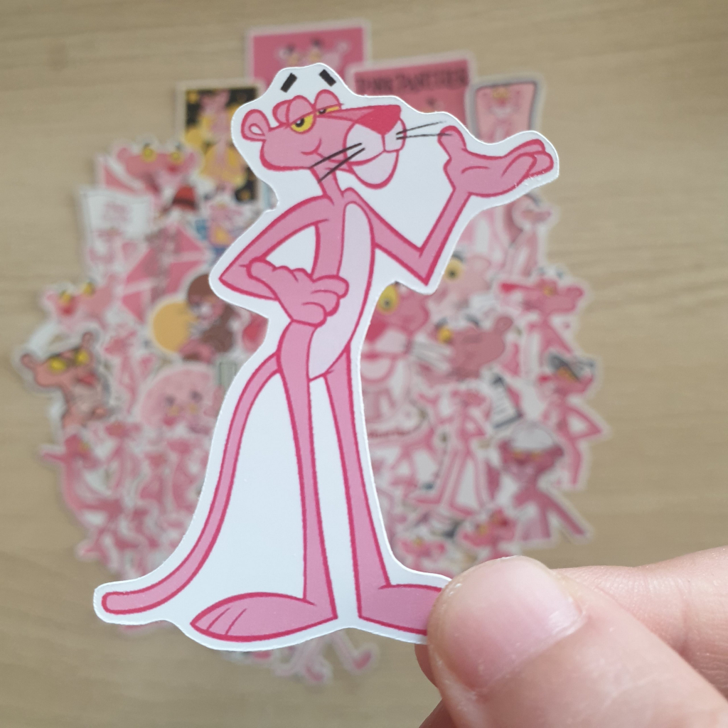 Sticker báo hồng trang trí mũ bảo hiểm, đàn, guitar, ukulele, điện thoại laptop