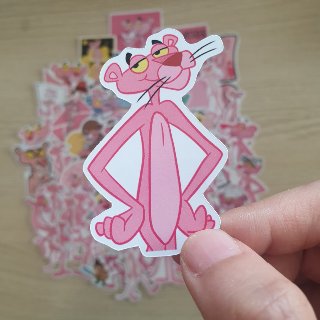 Sticker báo hồng trang trí mũ bảo hiểm, đàn, guitar, ukulele, điện thoại laptop