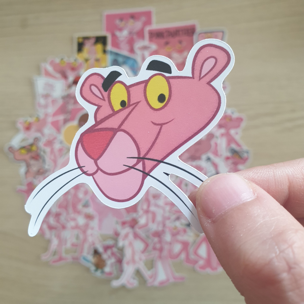 Sticker báo hồng trang trí mũ bảo hiểm, đàn, guitar, ukulele, điện thoại laptop