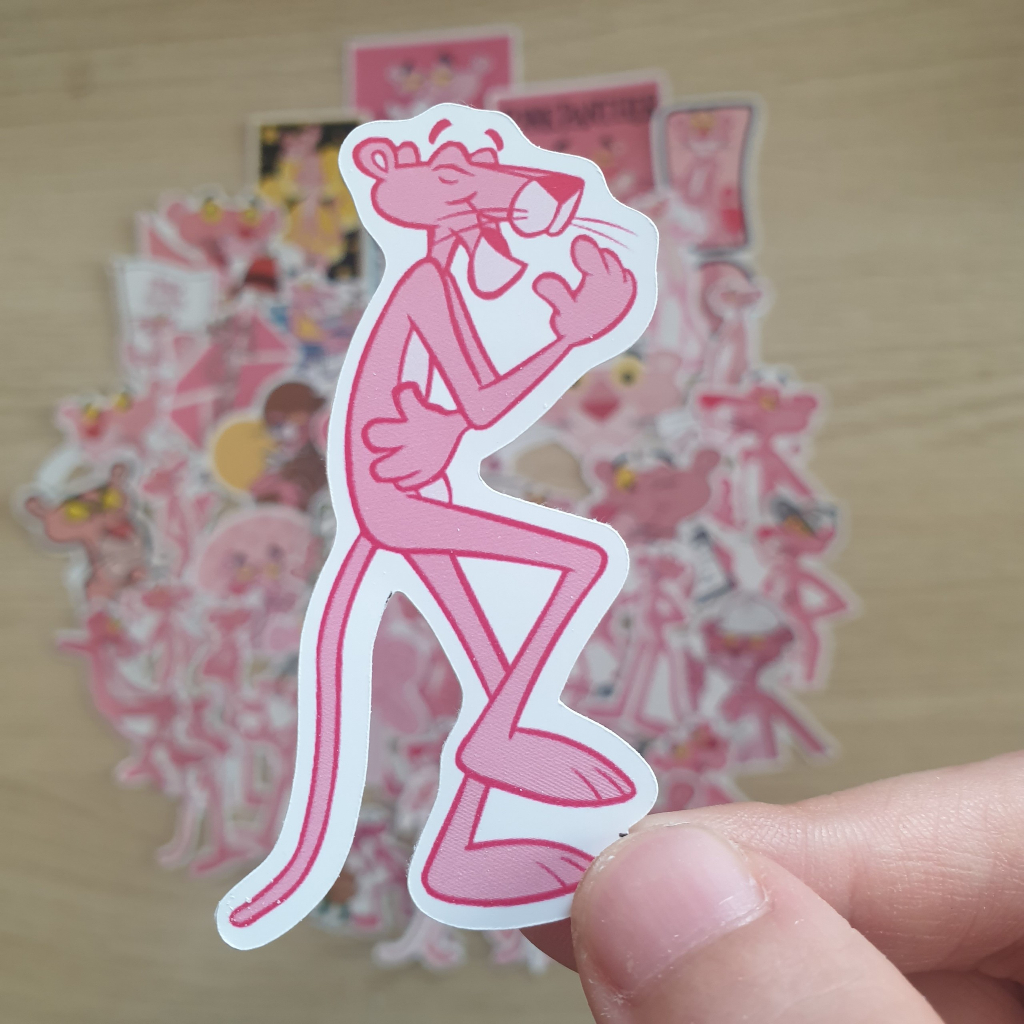 Sticker báo hồng trang trí mũ bảo hiểm, đàn, guitar, ukulele, điện thoại laptop