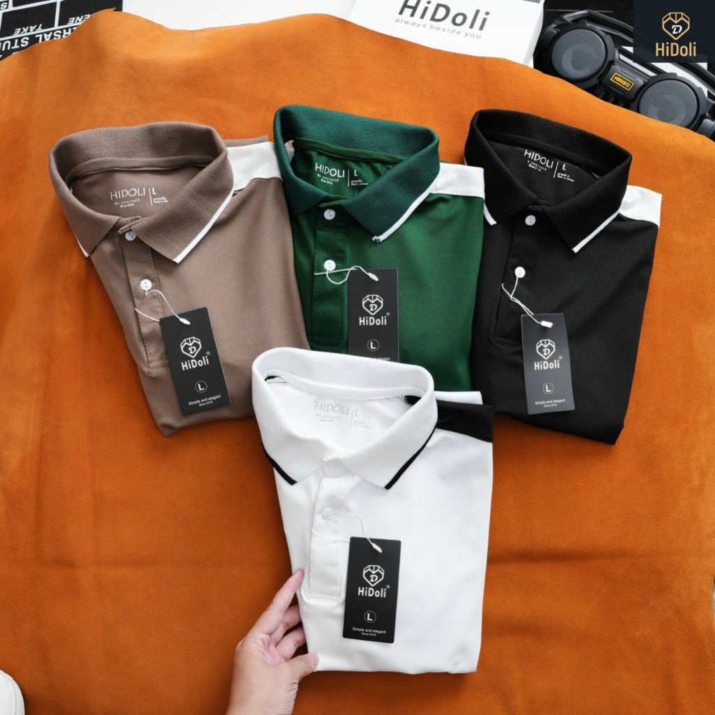Áo polo vải gai phối màu mẫu mới - thời trang