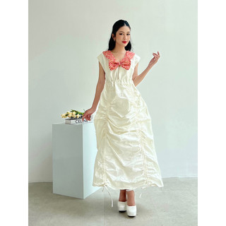 Apricot Wrinkling Dress