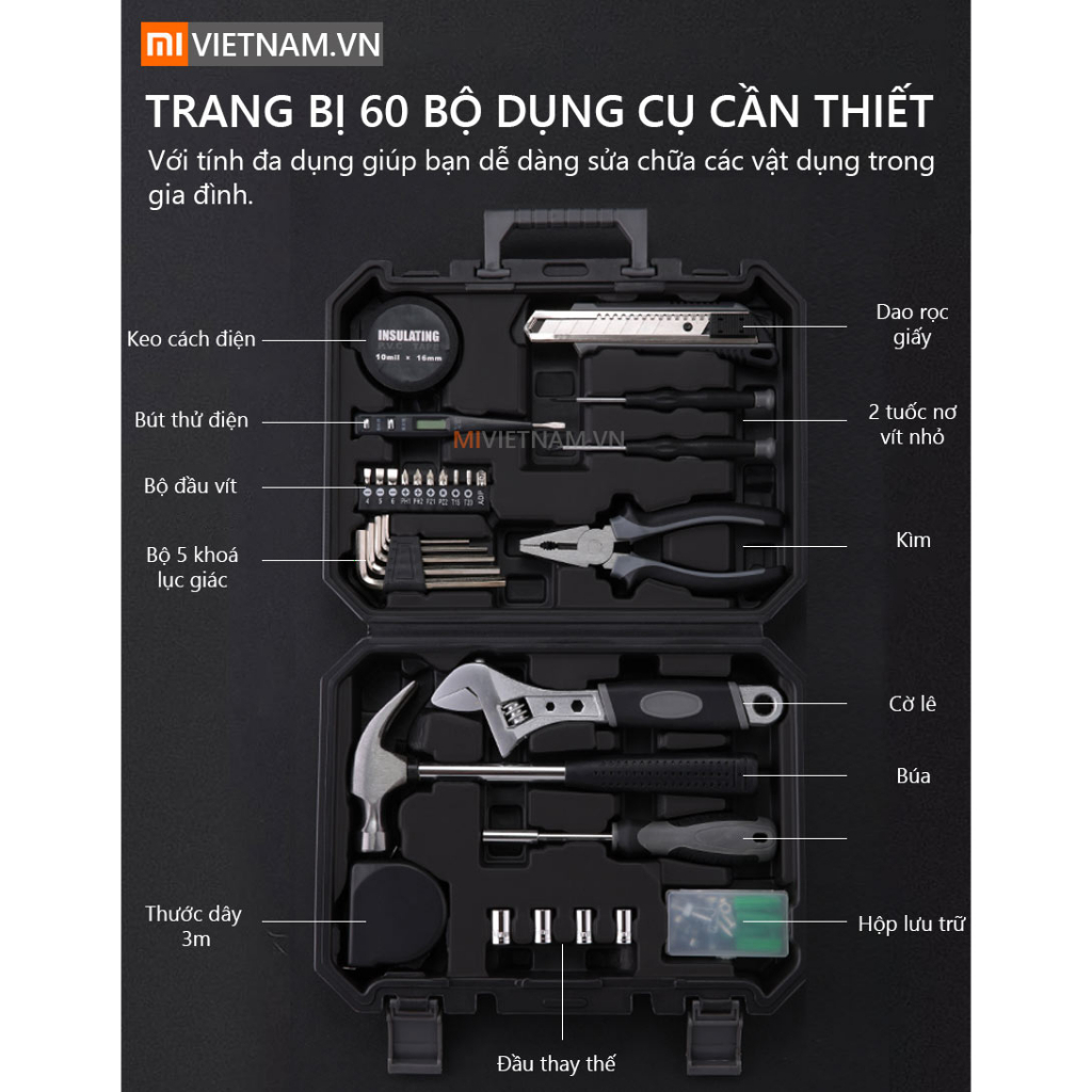 Hộp dụng cụ đa năng 60 trong 1 Xiaomi Jiuxun Tool
