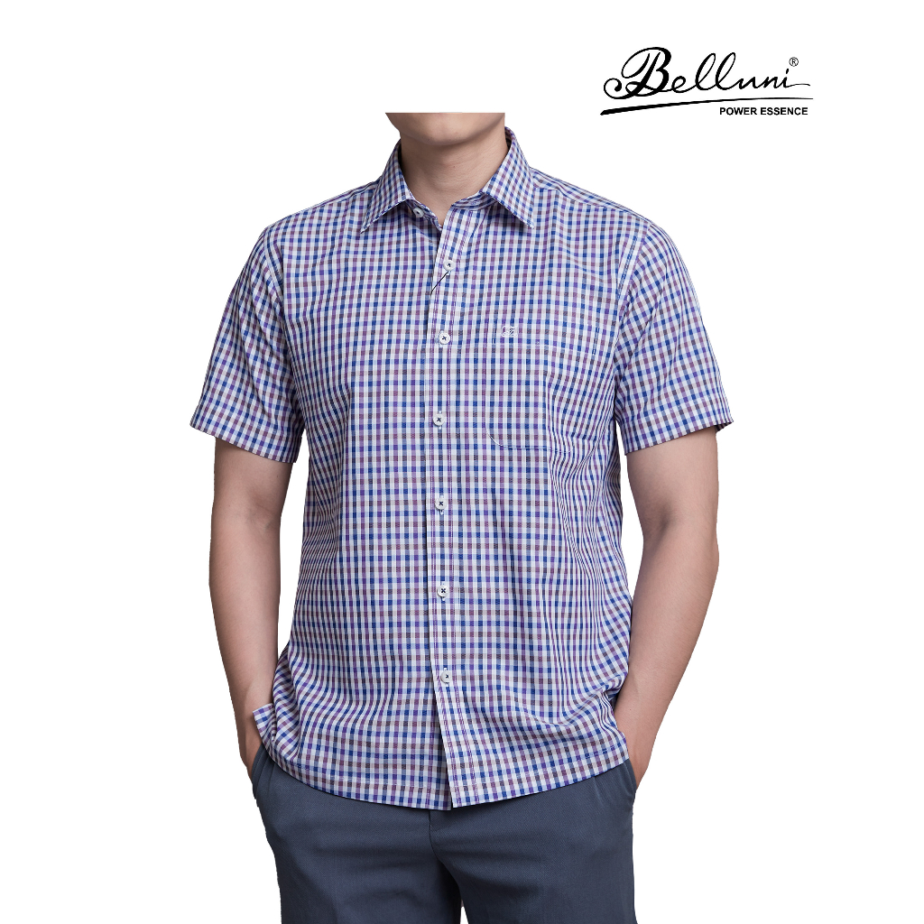 Áo sơ mi nam ngắn tay BELLUNI vải sợi chuối mềm mại - ABN.BAN.BE.237.B4