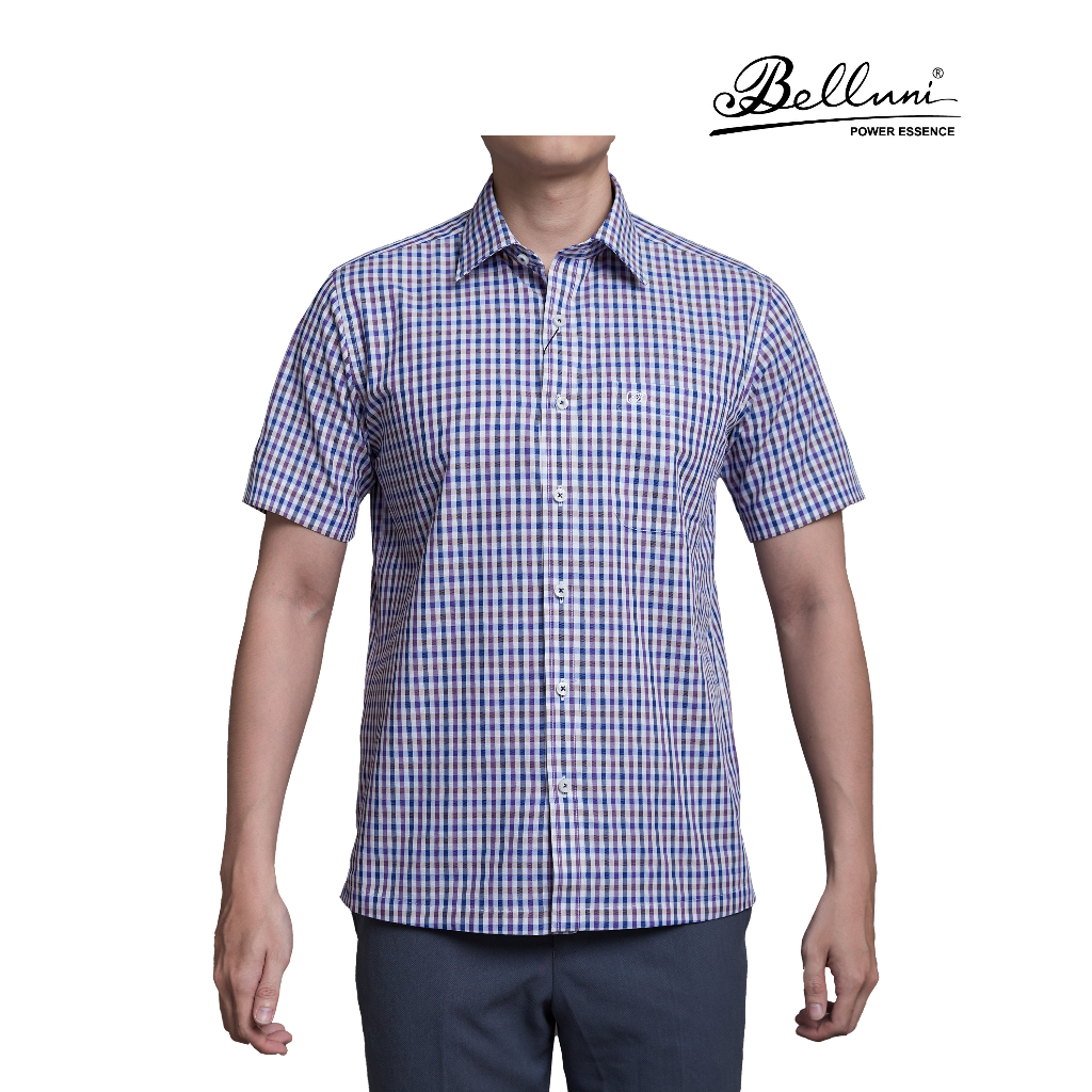 Áo sơ mi nam ngắn tay BELLUNI vải sợi chuối mềm mại - ABN.BAN.BE.237.B4