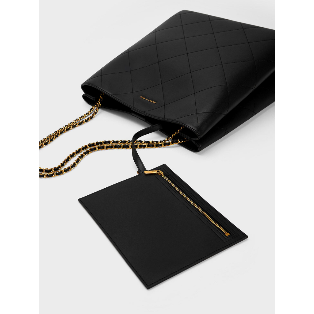 Túi tote cnk xuất dư full tem tag tặng kèm ví nhỏ như hình chất da PU túi form to đựng vừa A4