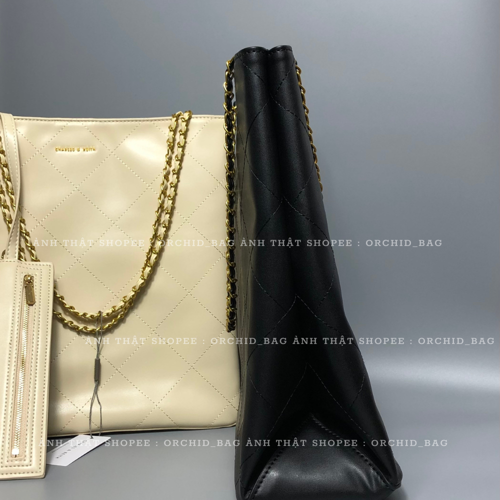 Túi tote cnk xuất dư full tem tag tặng kèm ví nhỏ như hình chất da PU túi form to đựng vừa A4