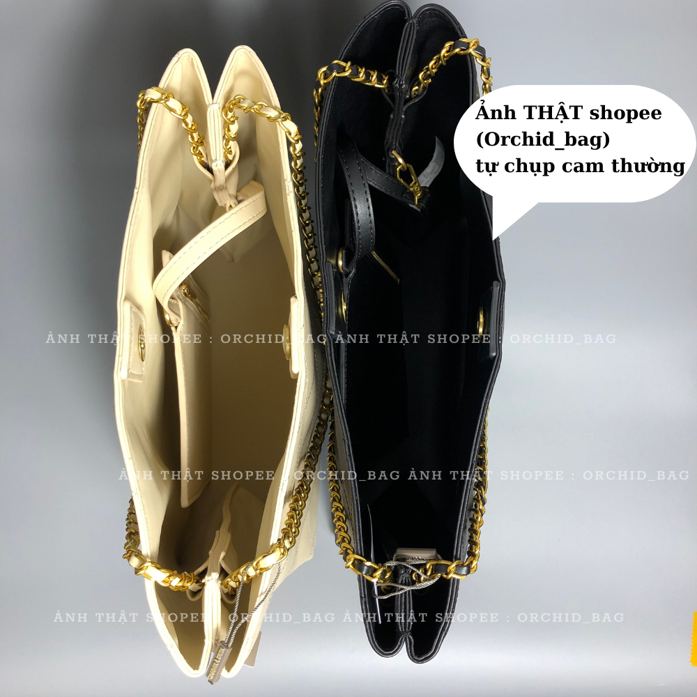 Túi tote cnk xuất dư full tem tag tặng kèm ví nhỏ như hình chất da PU túi form to đựng vừa A4