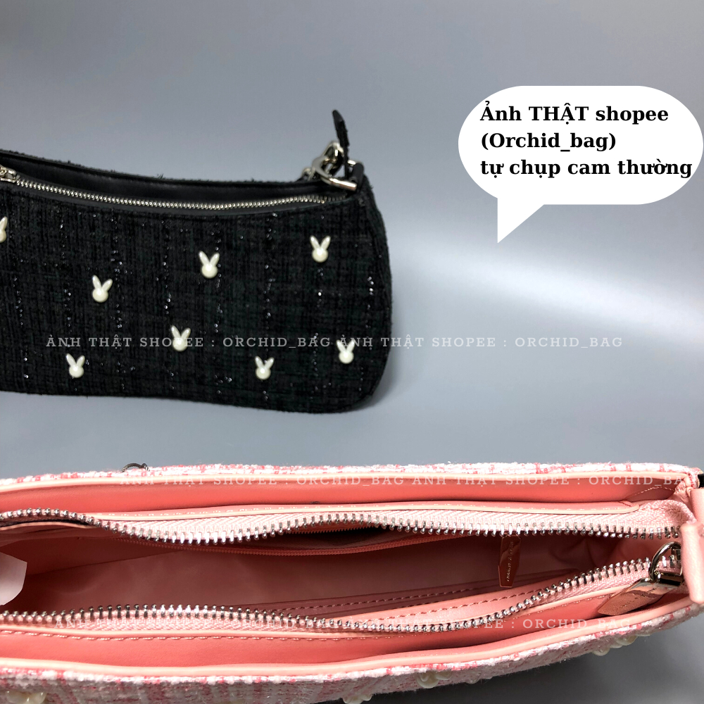 Túi xuất dư cnk đeo chéo tặng kèm dây đeo kẹp nách chất tweed dày dặn mẫu mới nhất năm 2023