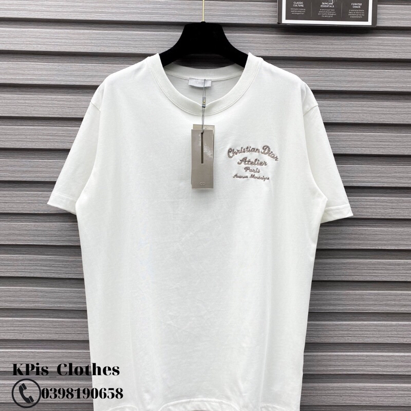 Áo thun nam nữ, áo phông thêu chữ thời trang, ảnh thật