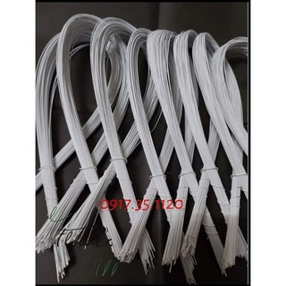 Kẽm nhựa trắng các cỡ không rỉ, làm hoa và đồ handmade, dài 80cm