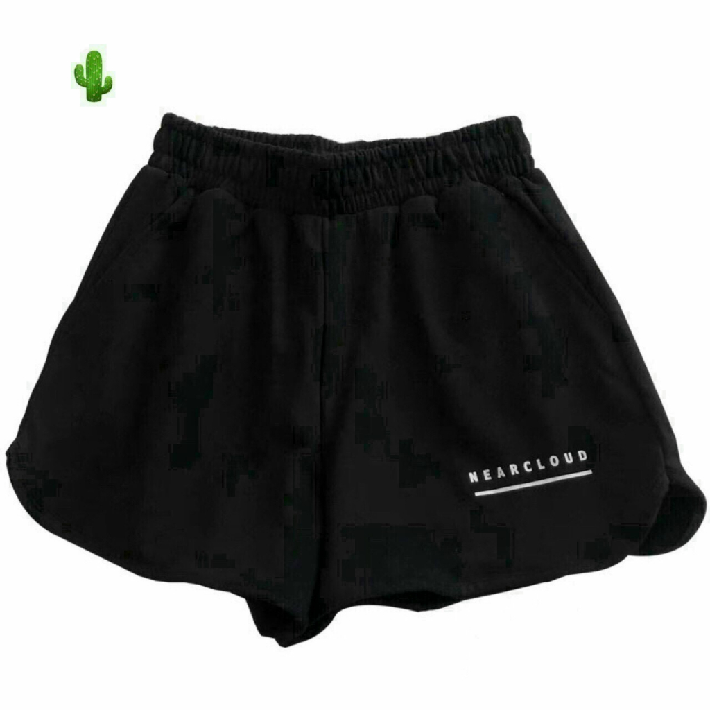 quần short nữ thun in chữ đơn giản thể thao cá tính pc