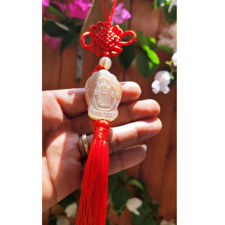Mặt dây Kalachakra - chất liệu sừng trâu - kích thước 40mm