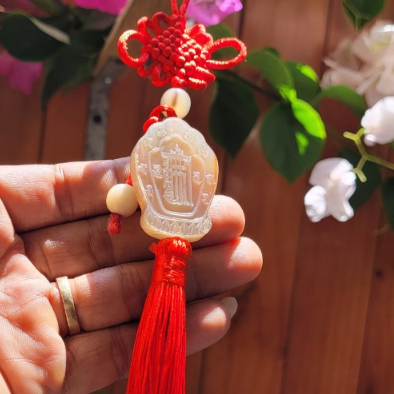 Mặt dây Kalachakra - chất liệu sừng trâu - kích thước 40mm