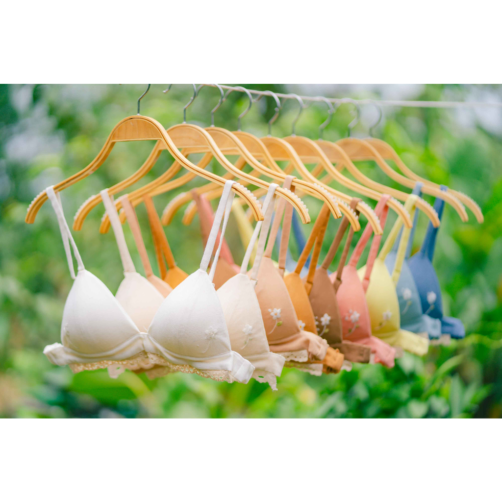 Xoăn | Áo brallete Mộc Miên vải linen không gọng mút mỏng may theo số đo
