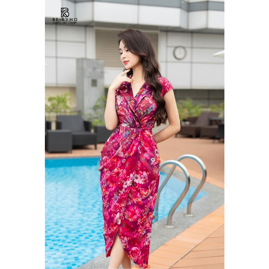 Đầm hoa xếp ly BE-KYHO