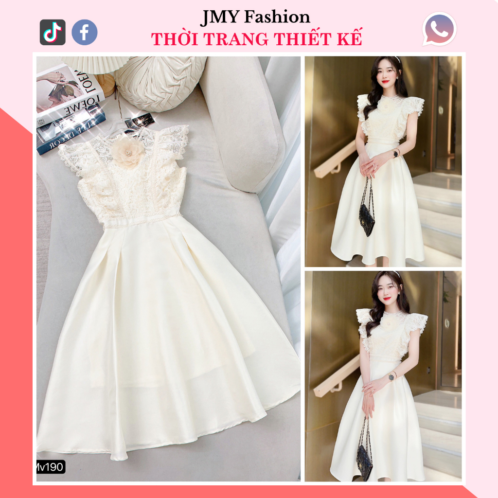 váy xoè tafta dự tiệc (tặng kèm hoa cài) - HT & MC