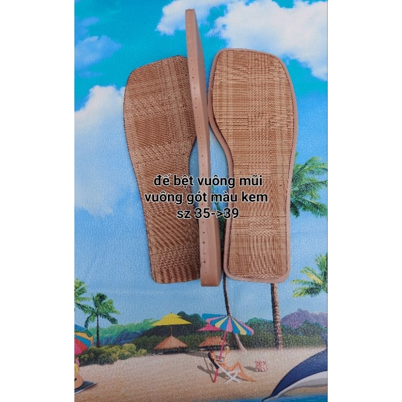 đế bệt vuông mũi vuông gót cao 1,5cm