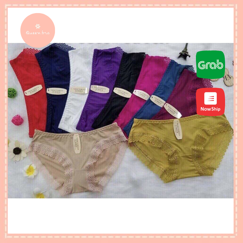 Quần lót nữ thông hơi, quần chip viền ren quyến rũ 5866, Queennga