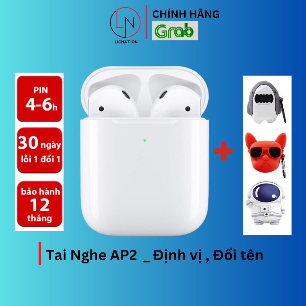 Tai nghe Bluetooth AlP2 Không Dây Full Chức Năng Pin Trâu 6h, Định Vị, Đổi Tên, Âm Tốt chính hãng LICNATION