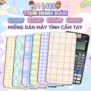 Miếng Dán Máy Tính Cầm Tay Màu Caro Pastel Kháng Nước - Skin Dán Máy Tính Cầm Tay Vinaca, Casio FX500 – FX570 – FX580