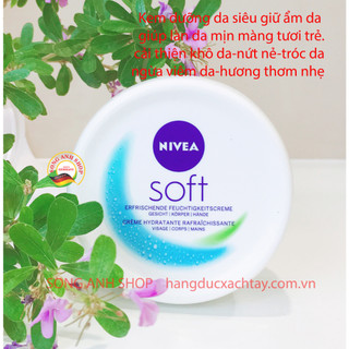 Kem dưỡng da giữ ẩm Nivea Soft- kem dưỡng quốc dân