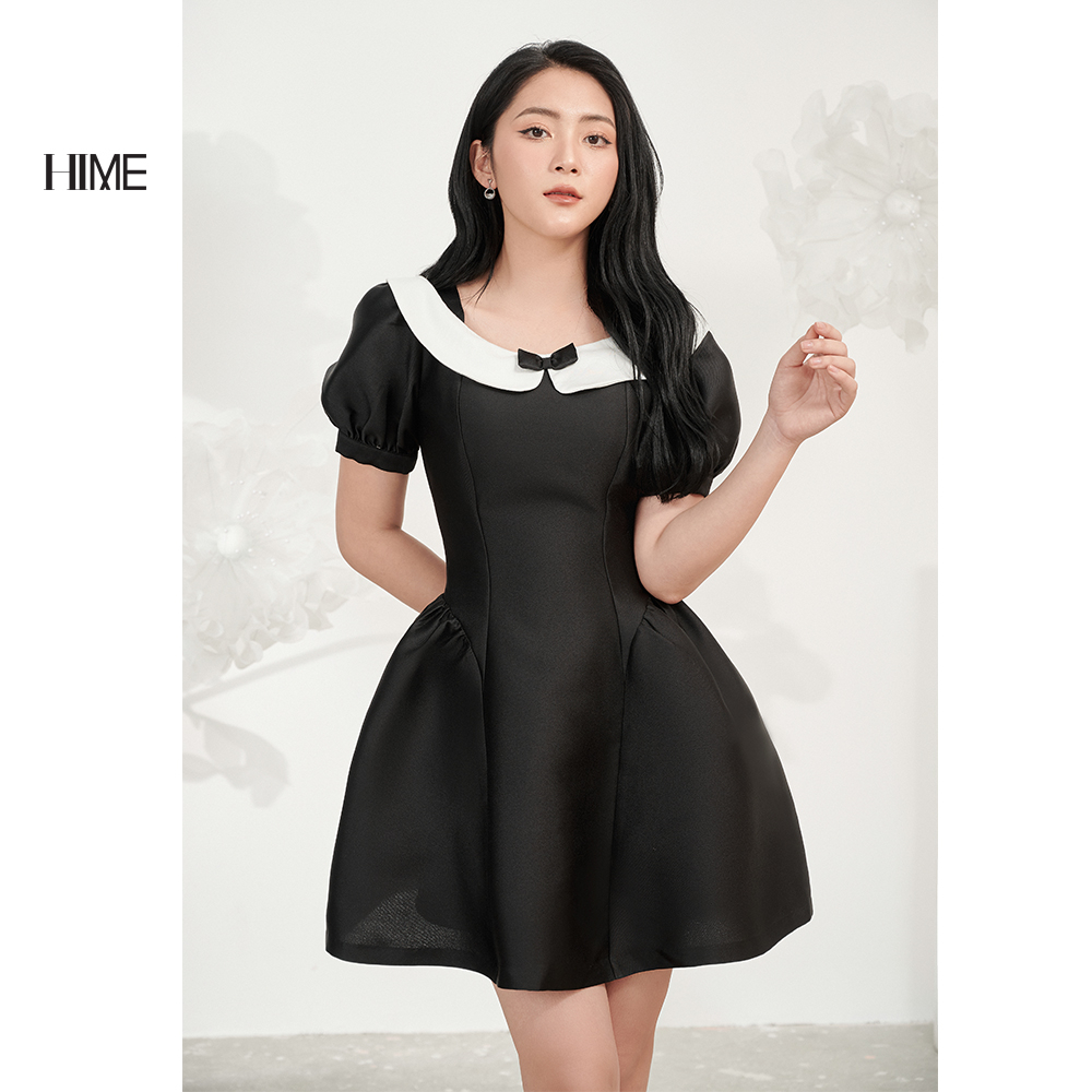 Váy mini bồng cổ phối nơ HIME H071