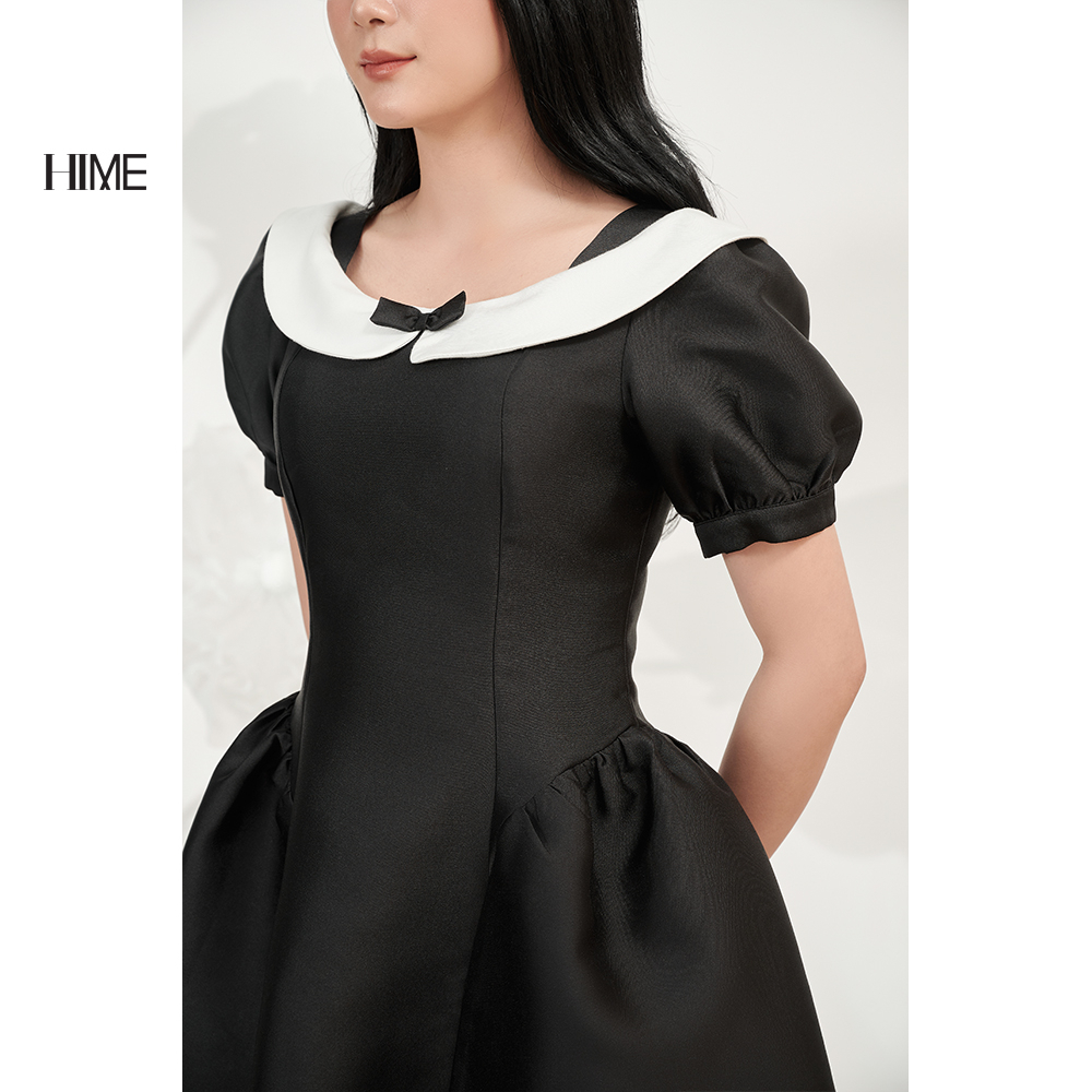 Váy mini bồng cổ phối nơ HIME H071