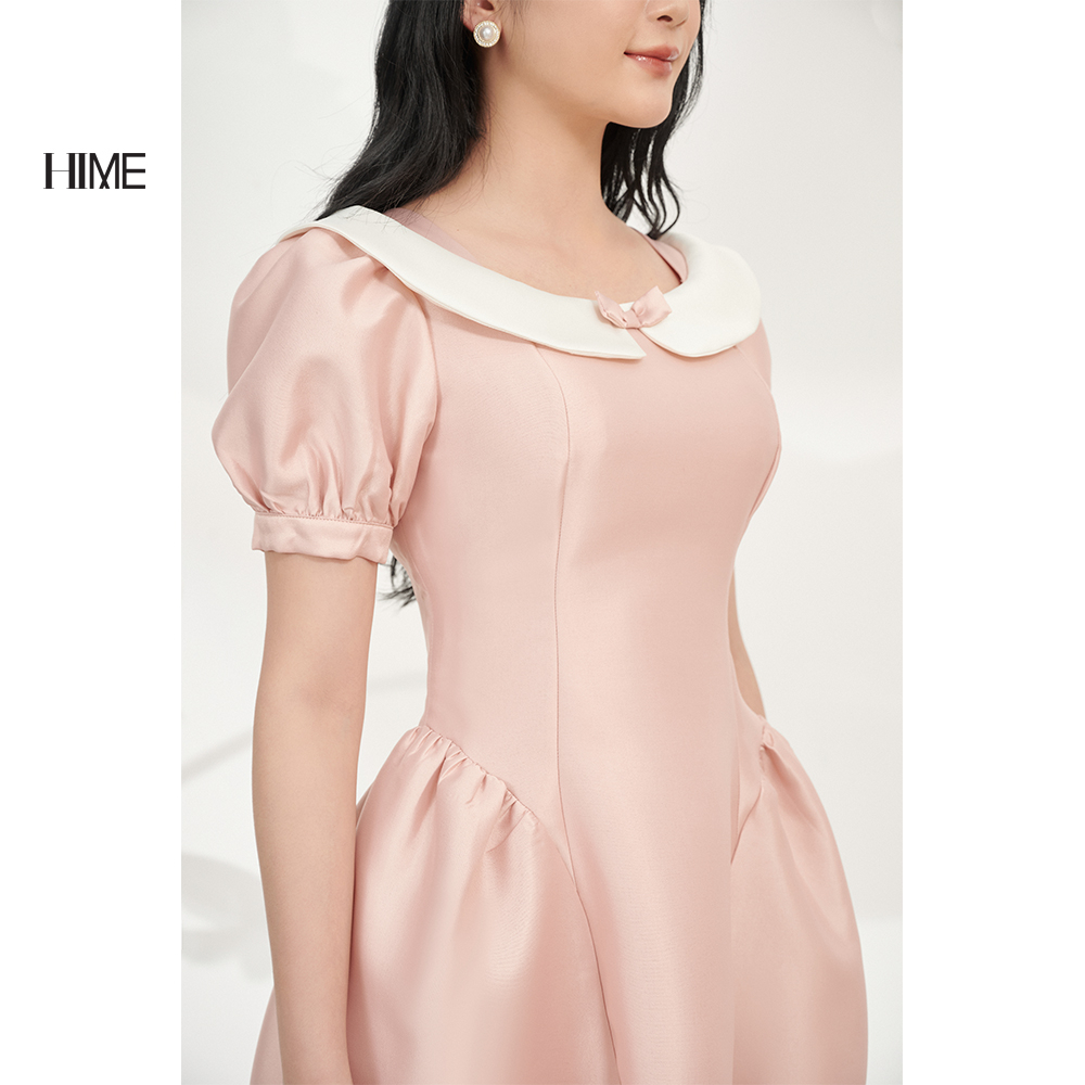 Váy mini bồng cổ phối nơ HIME H071