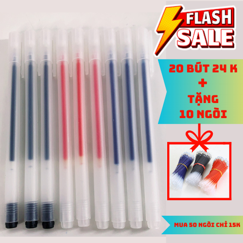 Bút bi viết gel bút nước đen xanh đỏ mực khô nhanh ngòi 0,5mm bút gel đen mực trơn mượt