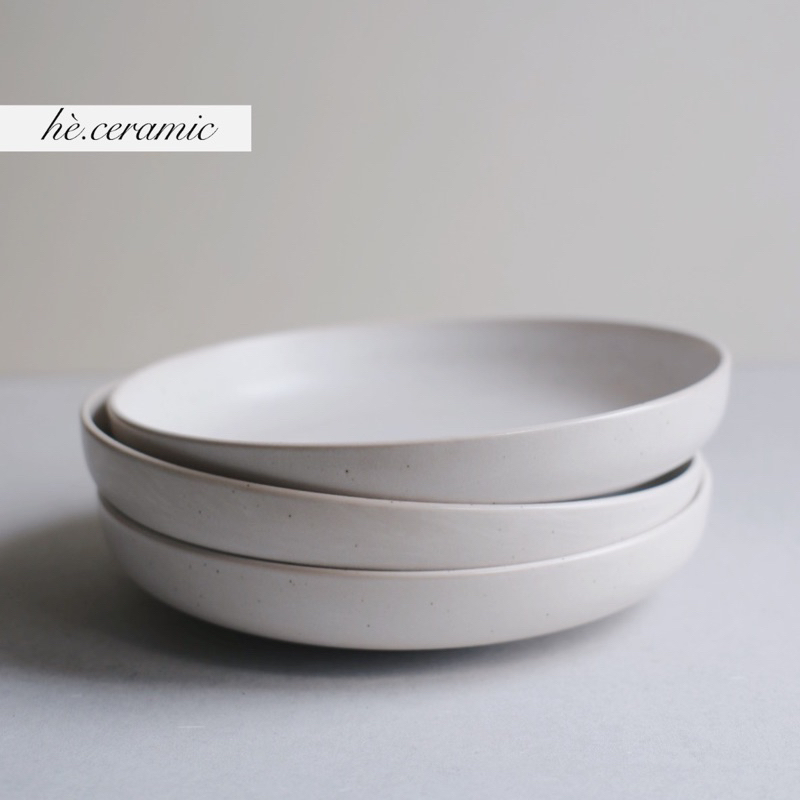 HÈ.CERAMIC / Dĩa sâu lòng Men tiêu dùng cho gia đình,nhà hàng. Dĩa sâu lòng phong cách đơn giản cho các món có nước sốt.