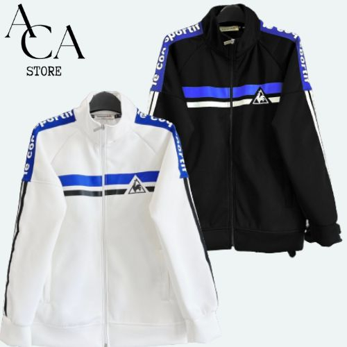 Áo khoác Umi Thể Thao Cao Cấp Unisex logo con gà Sọc ngang vai xanh form rộng nam nữ M4 ACA_store