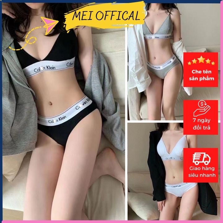 Bộ Đồ Lót Calvin Quần Áo Lót Cotton Giọt Lệ Có Điều Chỉnh CK Cao Cấp