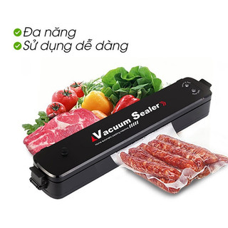 Máy Hút Chân Không Thực Phẩm Kèm Hàn Miệng Túi Vacuum Sealer Tặng Kèm Túi
