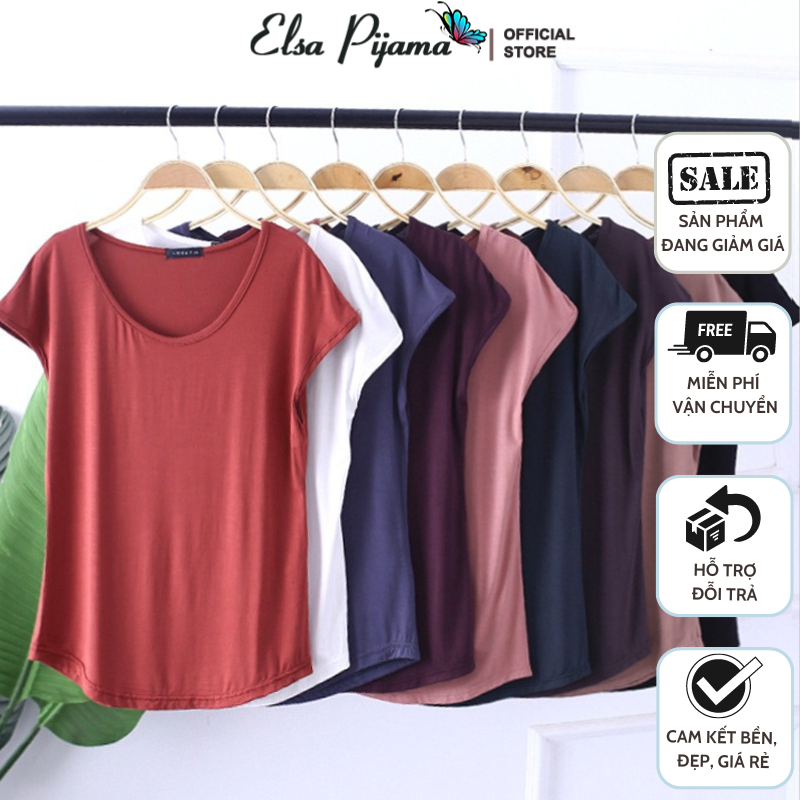 Áo Phông Nữ Ngắn Tay Chất Liệu Cotton Co Giãn Bốn Chiều Mát Lạnh