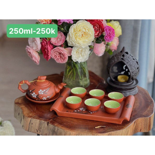 Ấm chén uống trà tử sa Bát Tràng BT70
