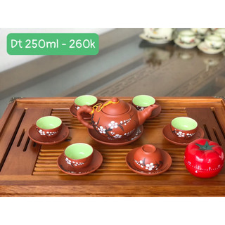 Ấm chén uống trà tử sa bát tràng bt70