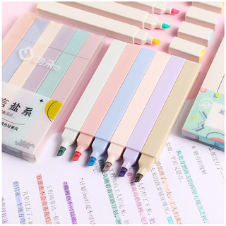 Set bút dạ quang, highlight 6 cây màu pastel