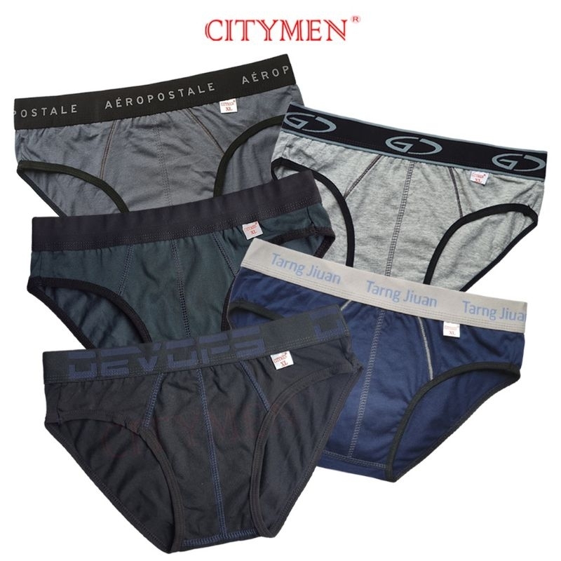 Combo 5 Quần Lót Nam CITYMEN Lưng Vải Cotton Cao Cấp, Cạp To, Kháng Khuẩn Tốt
