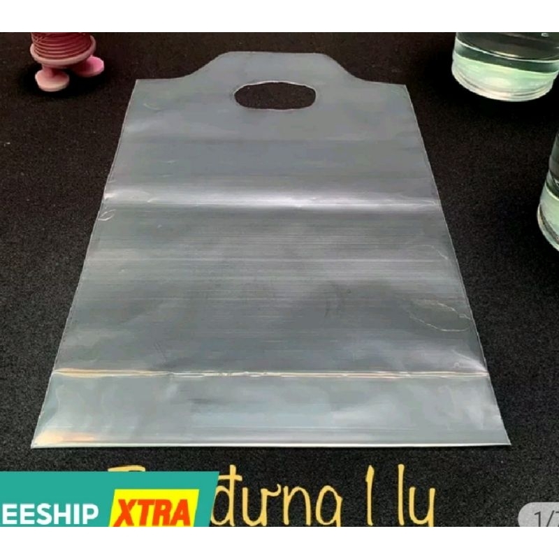 1kg Túi trà sữa đựng  1 ly và túi 2 ngăn sang trọng
