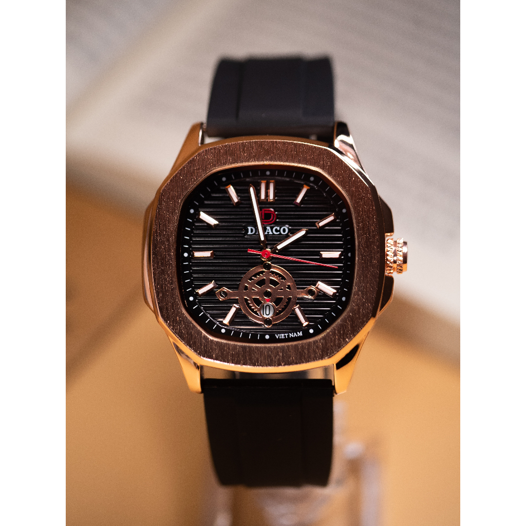 Đồng Hồ Nam - Thương Hiệu Việt Draco D22-DD06 - &quot; Decision&quot; Vàng - thời trang nam thể thao