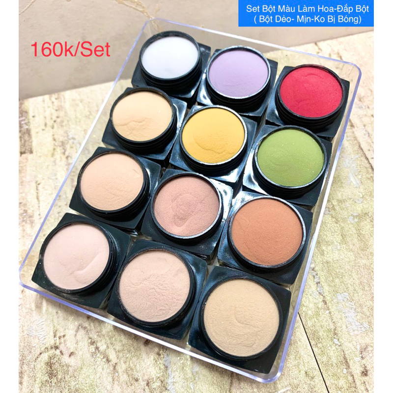 Set Bột Màu(Làm Hoa-Đắp Bột).Bột dẻo-mịn-lì